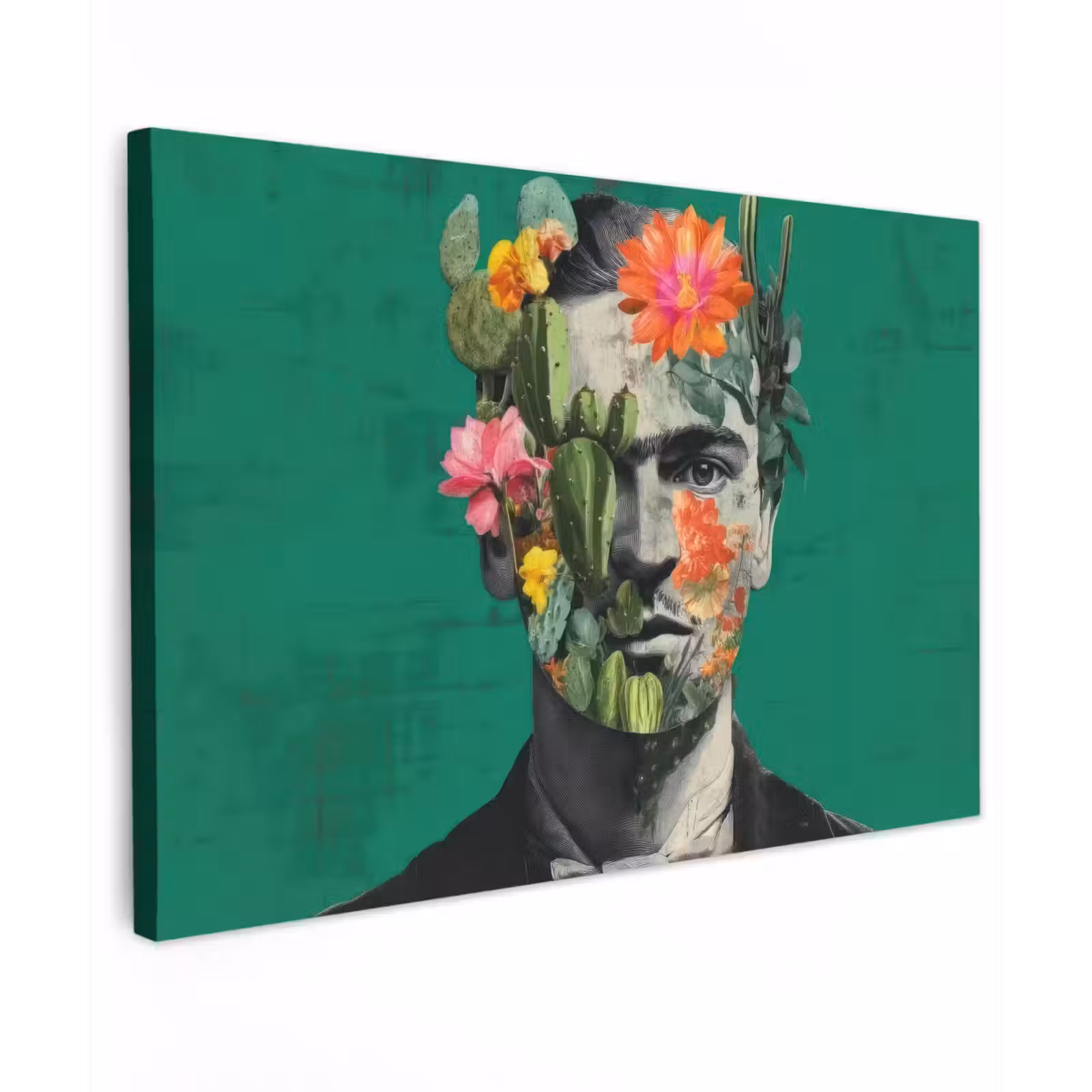 Canvas schilderij - Man - Planten - Groen — 1