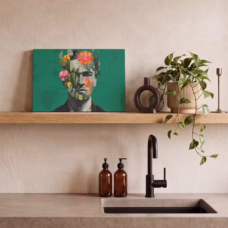 Canvas schilderij - Man - Planten - Groen — 3