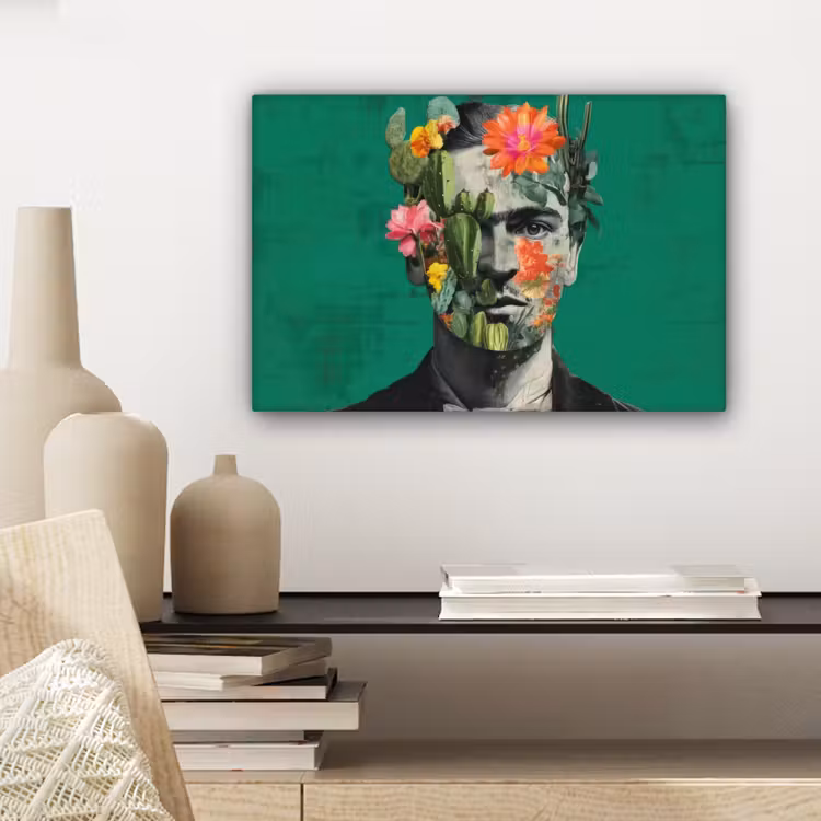 Canvas schilderij - Man - Planten - Groen — 5