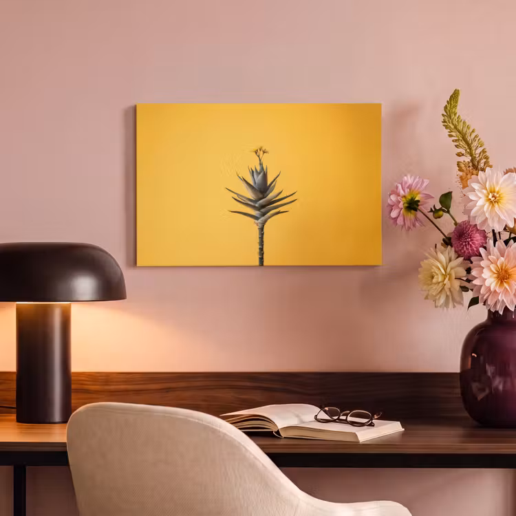 Canvas schilderij - Plant - Minimalistisch - Bloem - Geel — 4