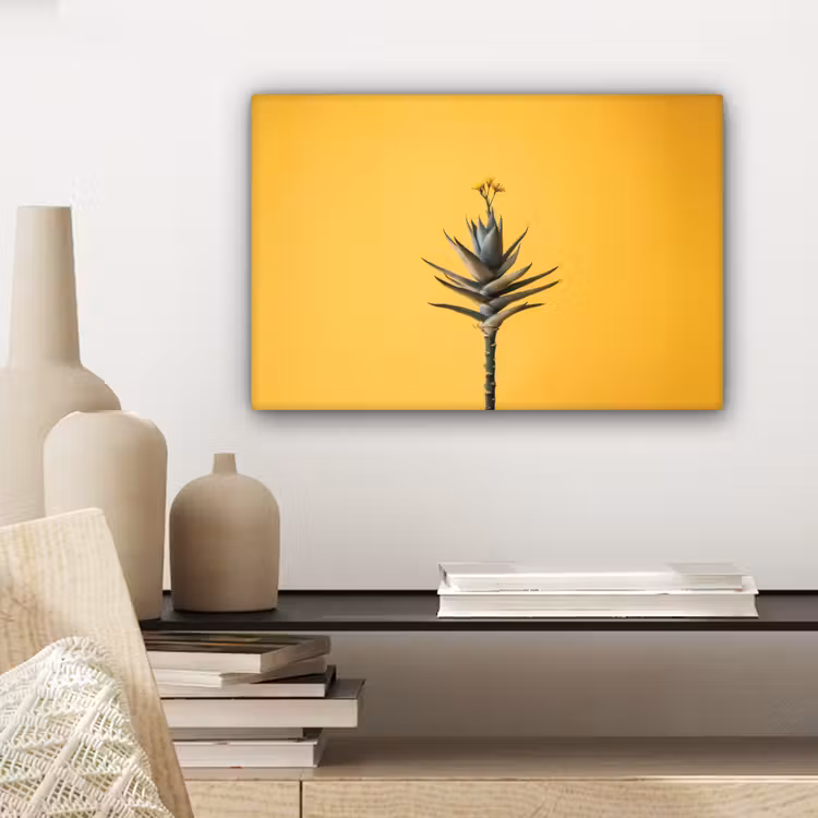 Canvas schilderij - Plant - Minimalistisch - Bloem - Geel — 5