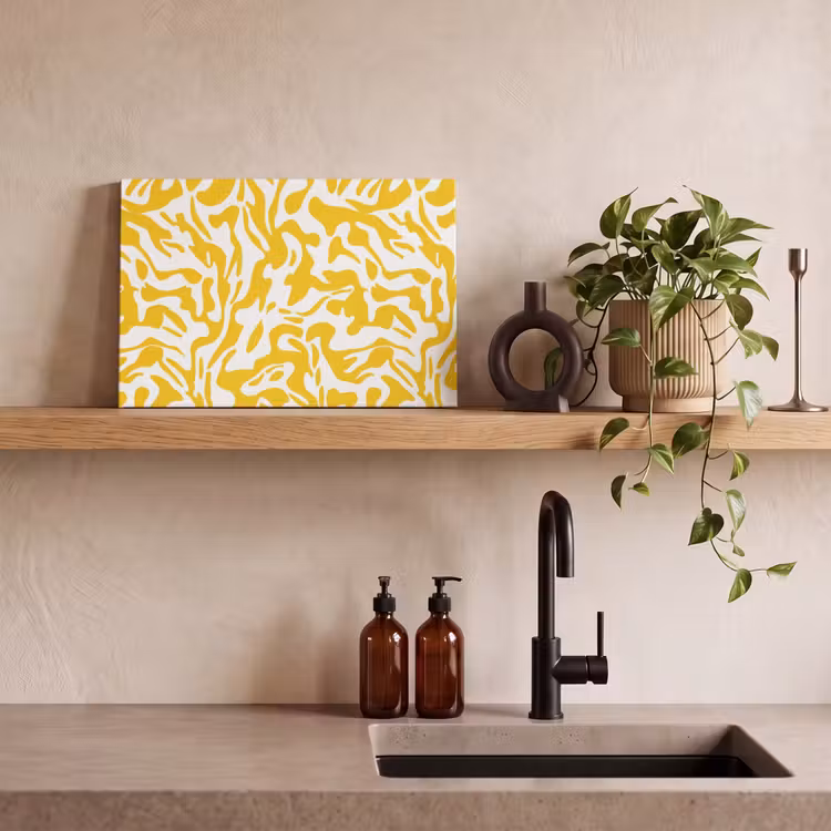 Canvas schilderij - Vormen - Wit - Abstract — 3