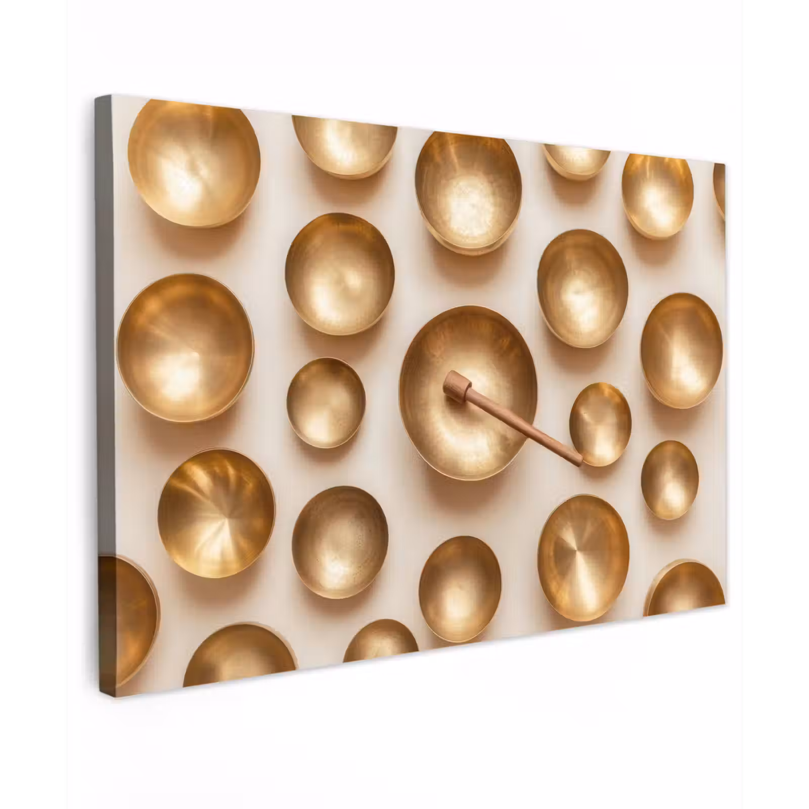 Canvas schilderij - Symmetrisch - Goud - Brons - Balans — 1