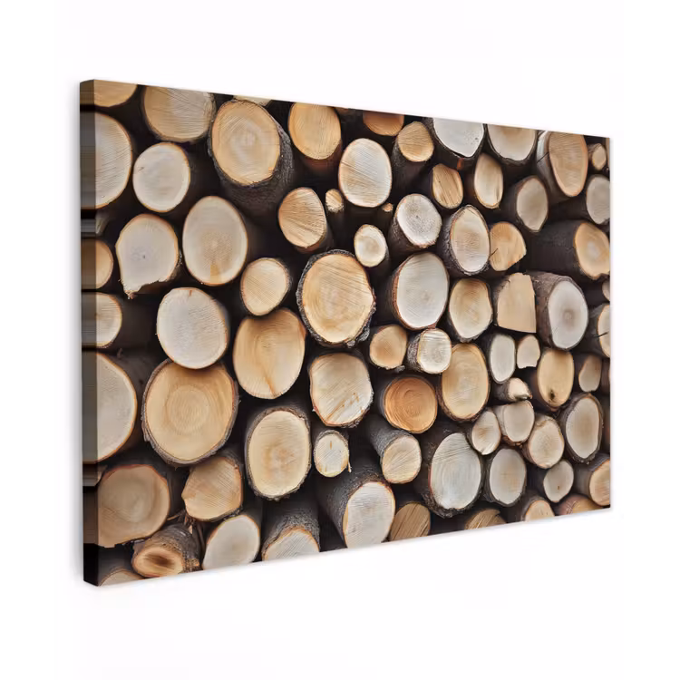 Canvas schilderij - Hout - Boomstammen - Textuur — 1