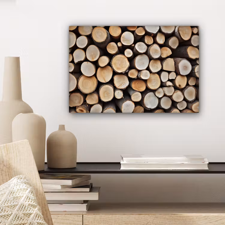 Canvas schilderij - Hout - Boomstammen - Textuur — 5