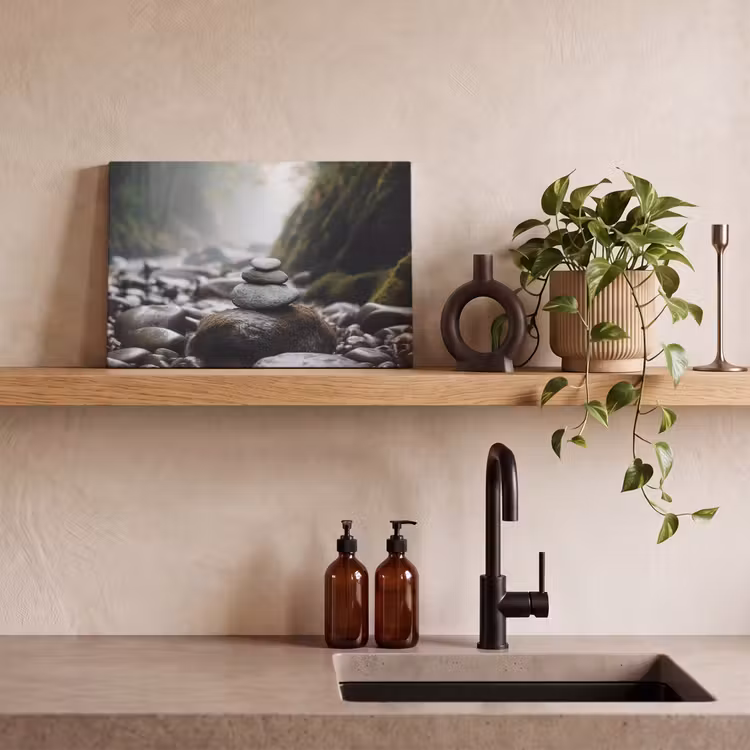 Canvas schilderij - Stenen - Stapel - Natuur — 3