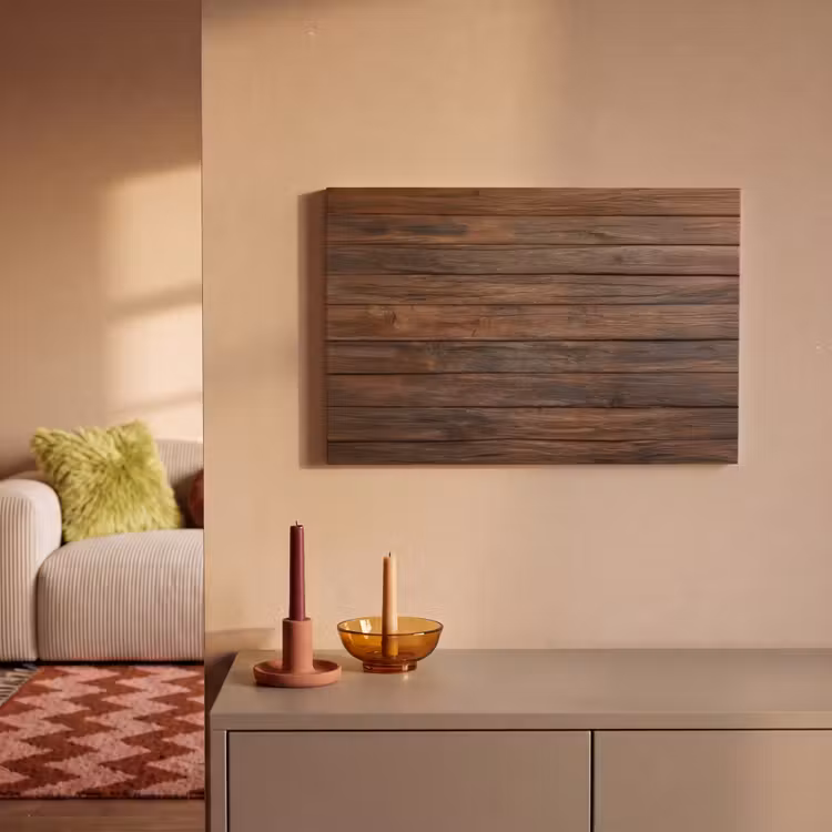 Canvas schilderij - Houten plankpatroon - Warmte - Natuurlijk — 2