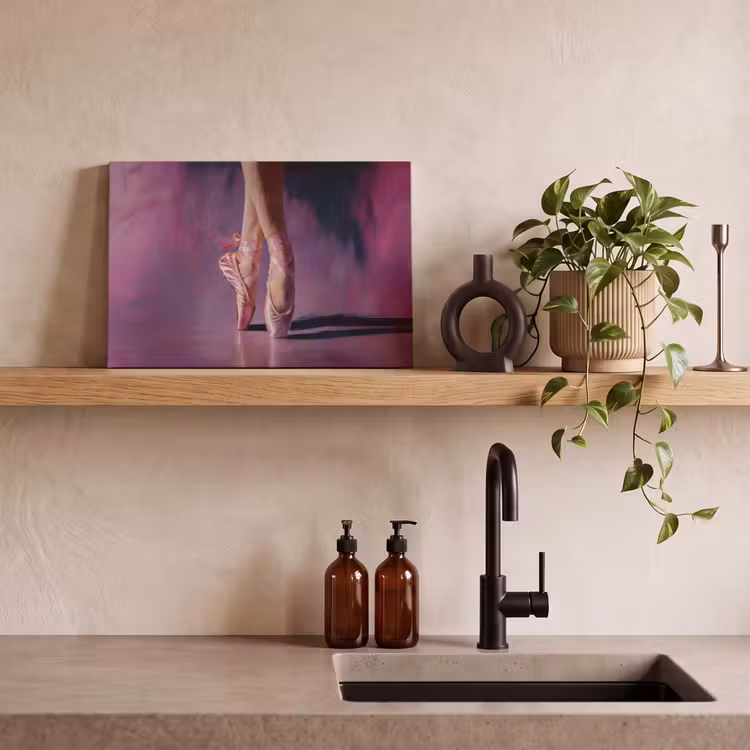 Canvas schilderij - Spitzen - Paars - Contrast — 3
