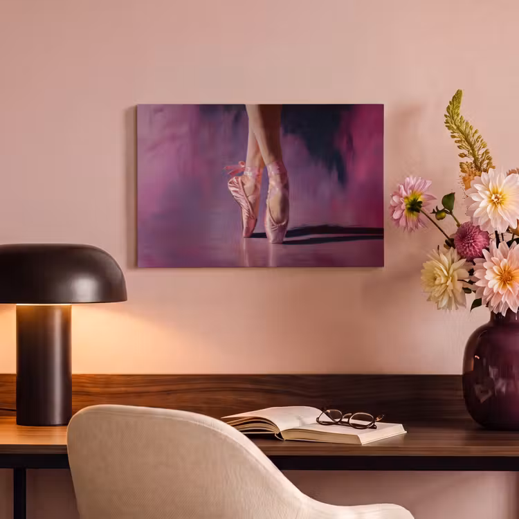 Canvas schilderij - Spitzen - Paars - Contrast — 4