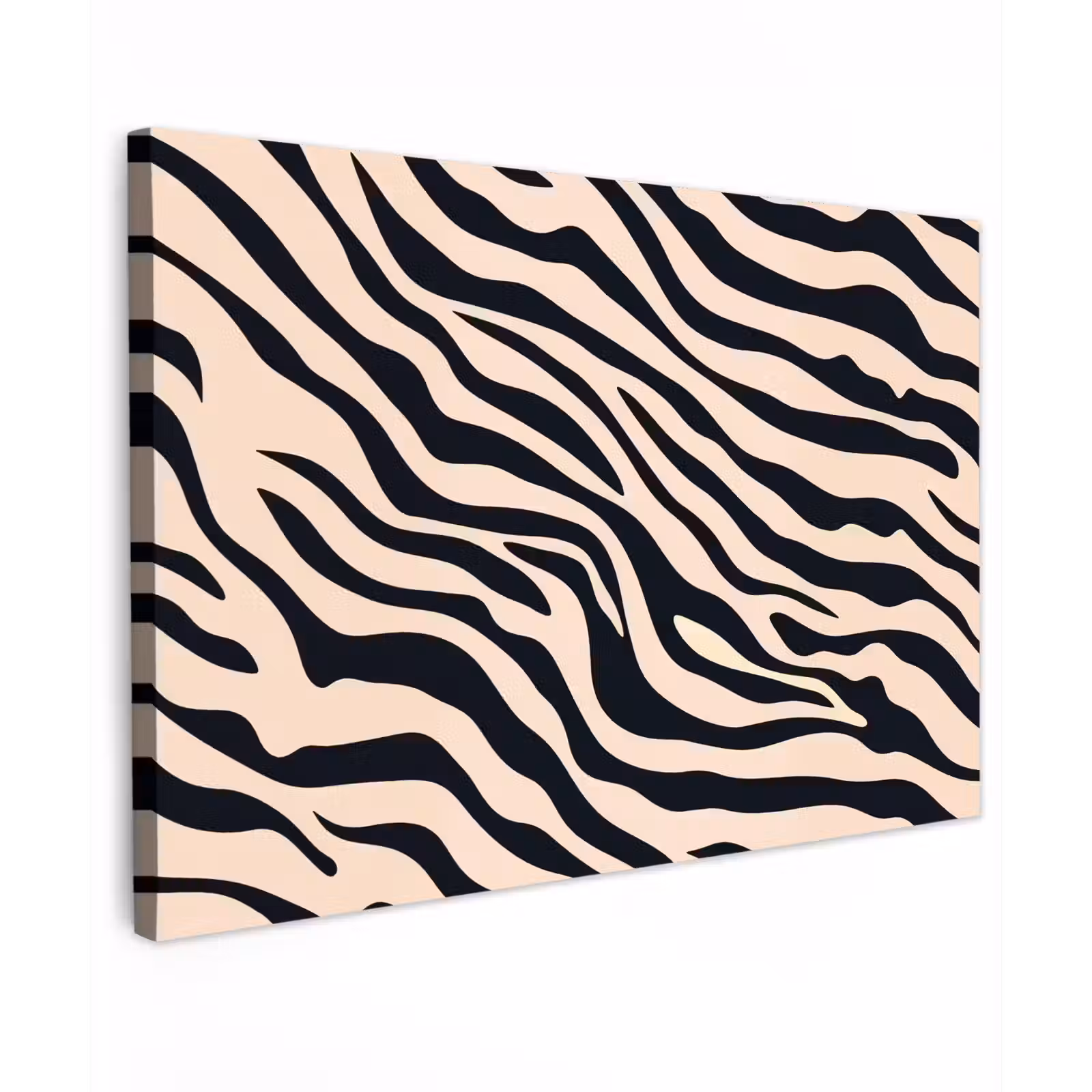 Canvas schilderij - Zebraprint - Dynamisch - Roze — 1