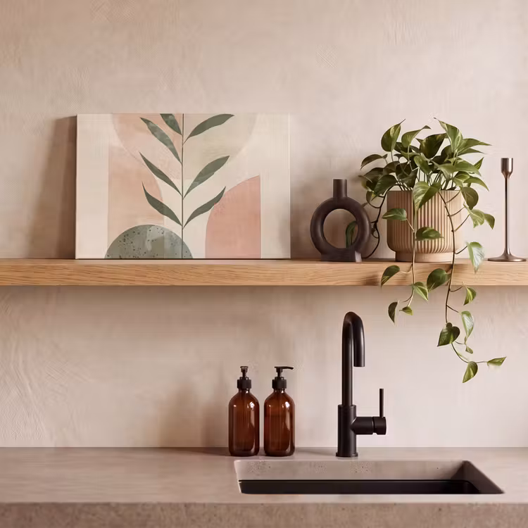 Canvas schilderij - Modern - Roze - Groen - Natuur - Aesthetic — 3