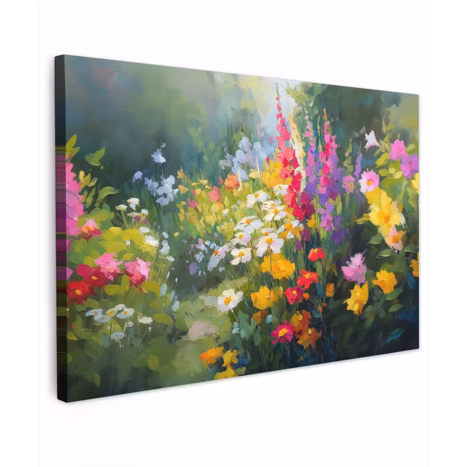 Canvas schilderij - Zomertuin - Sfeervol - Bloemen — 1