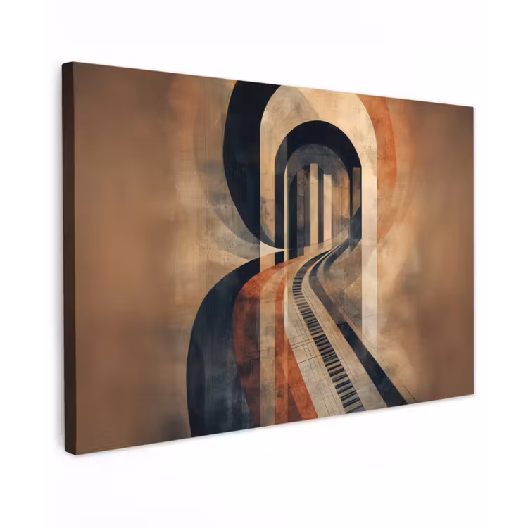 Canvas schilderij - Piano - Toetsen - Abstract — 1