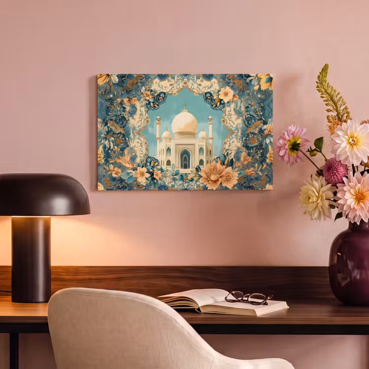 Canvas schilderij - Taj Mahal - Ramadan - Bloemen - Islamitische — 4