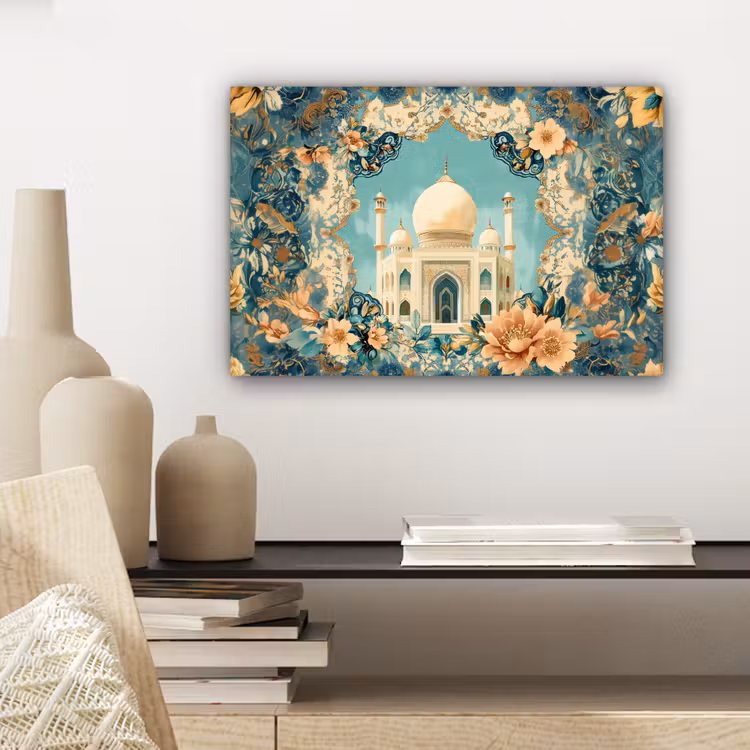 Canvas schilderij - Taj Mahal - Ramadan - Bloemen - Islamitische — 5