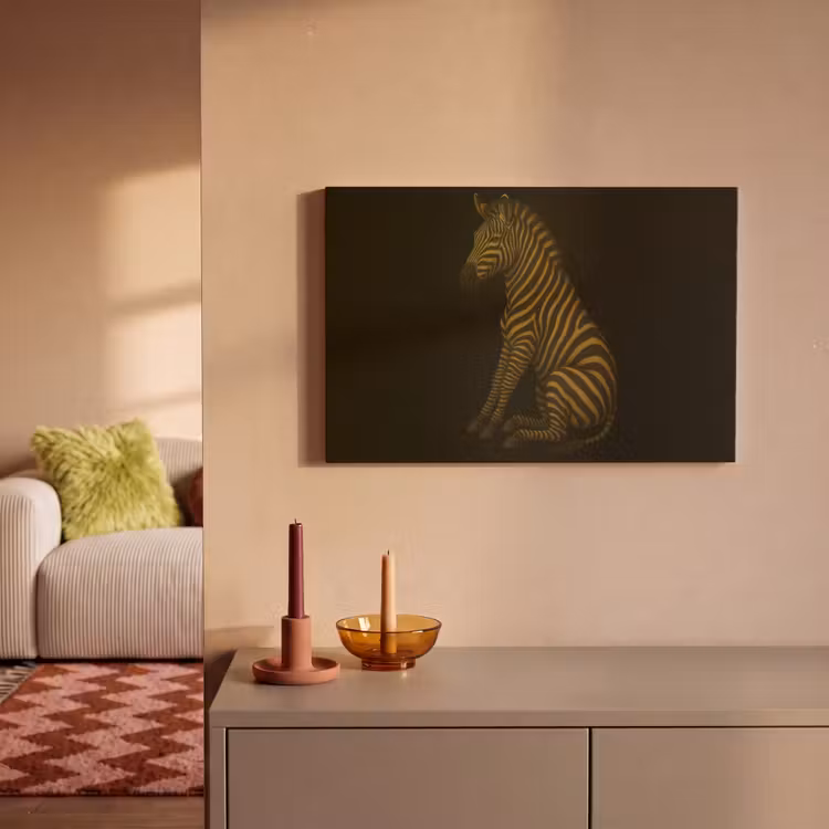 Canvas schilderij - Zebra - Strepen - Goud — 2