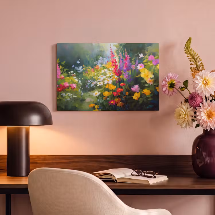 Canvas schilderij - Zomertuin - Sfeervol - Bloemen — 4