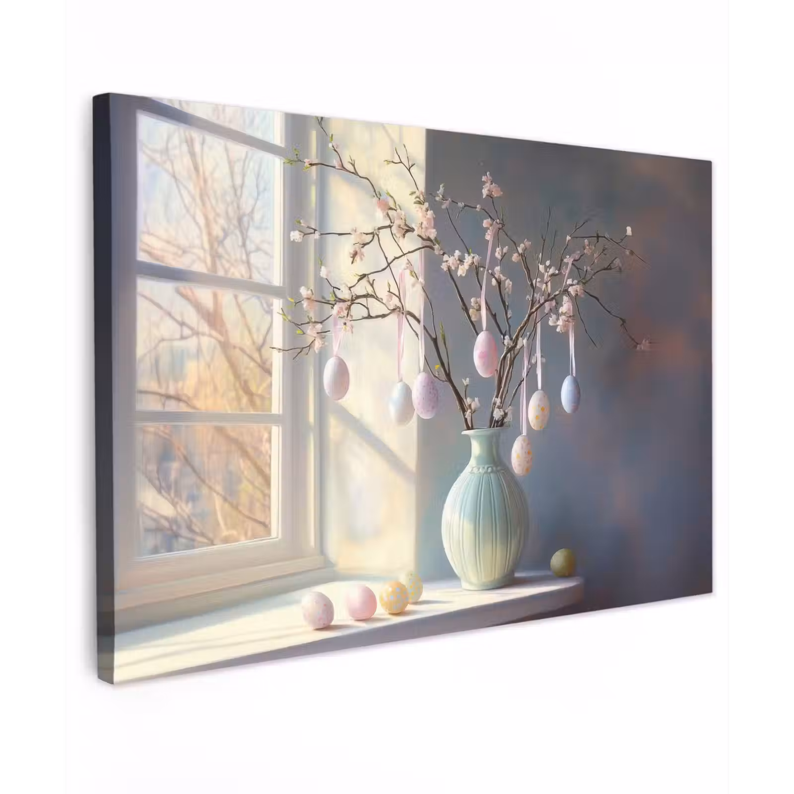 Canvas schilderij - Stilleven - Vaas - Paastak — 1