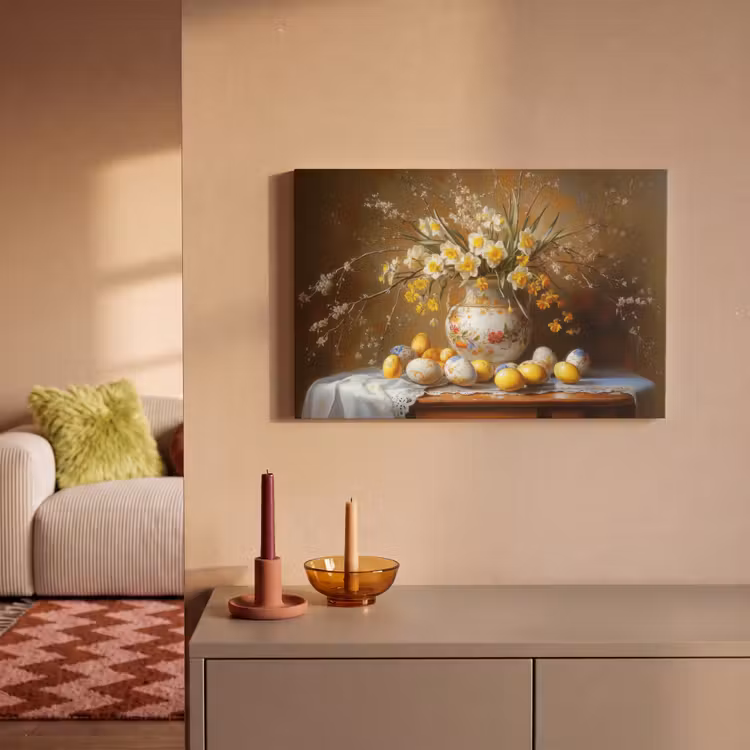 Canvas schilderij - Paaseieren - Stilleven - Vaas — 2