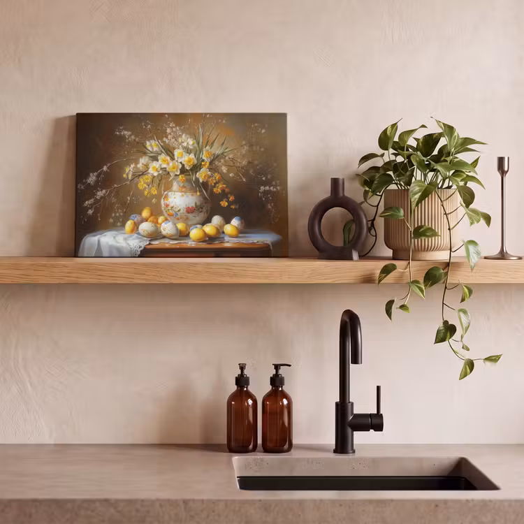 Canvas schilderij - Paaseieren - Stilleven - Vaas — 3