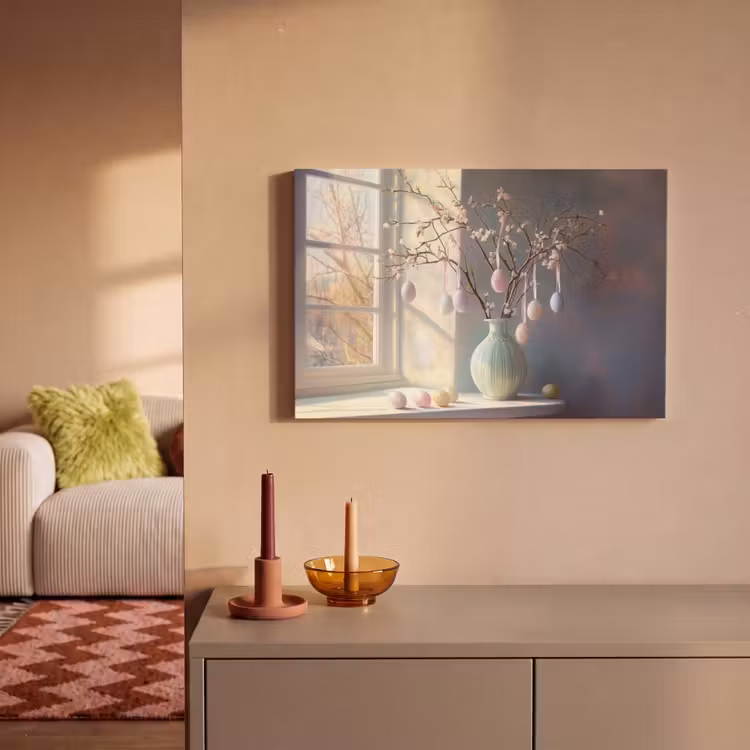 Canvas schilderij - Stilleven - Vaas - Paastak — 2