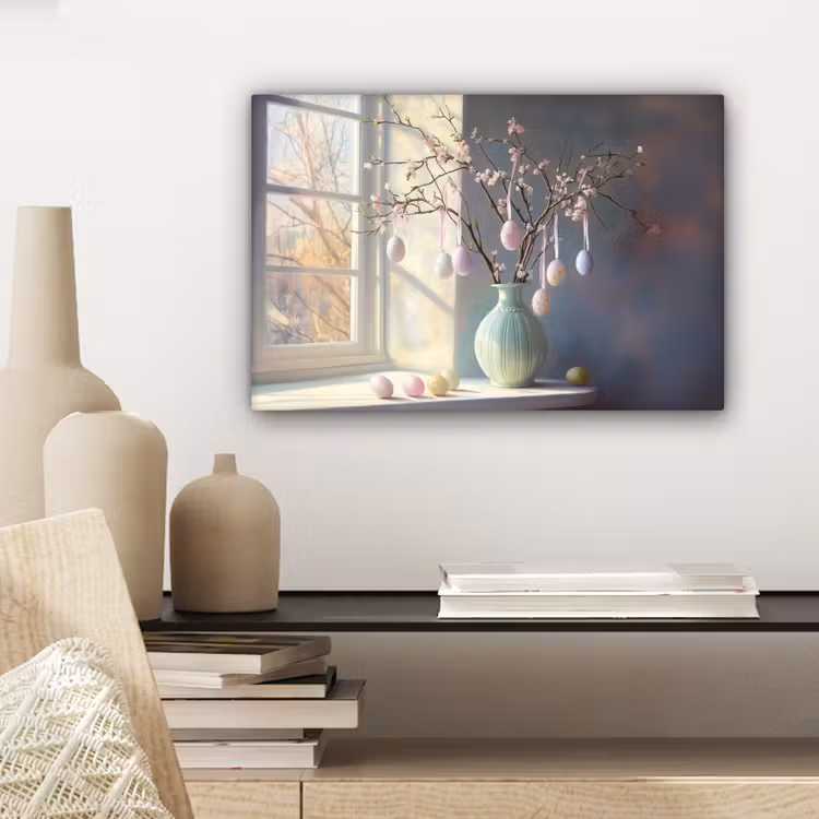 Canvas schilderij - Stilleven - Vaas - Paastak — 5