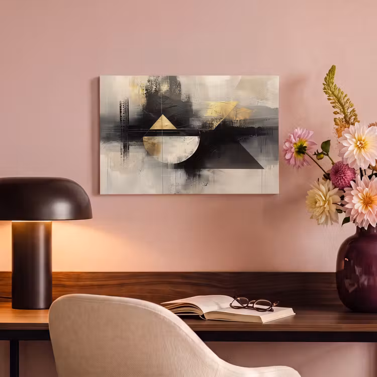 Canvas schilderij - Kunst - Modern - Luxe - Goud - Zwart — 4