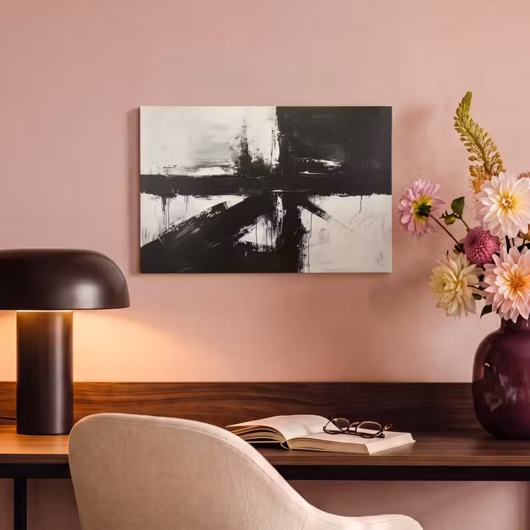 Canvas schilderij - Kunst - Zwart - Modern - Wit — 4