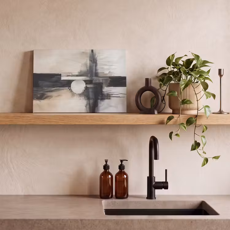 Canvas schilderij - Moderne kunst - Grijs - Industrieel - Wit — 3