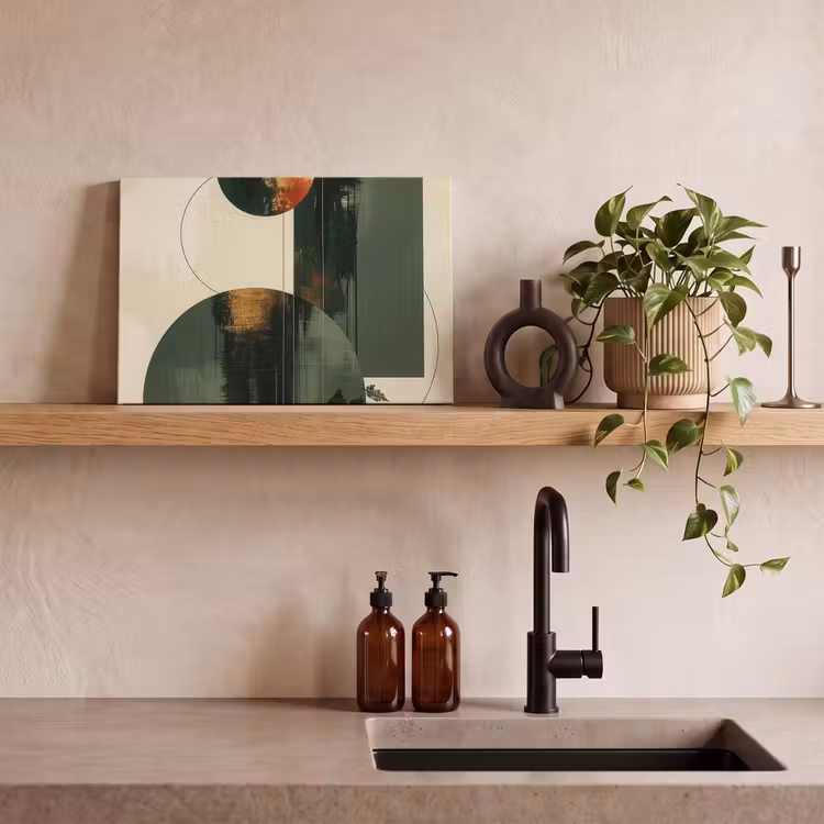 Canvas schilderij - Moderne kunst - Groen - Zwart - Luxe — 3