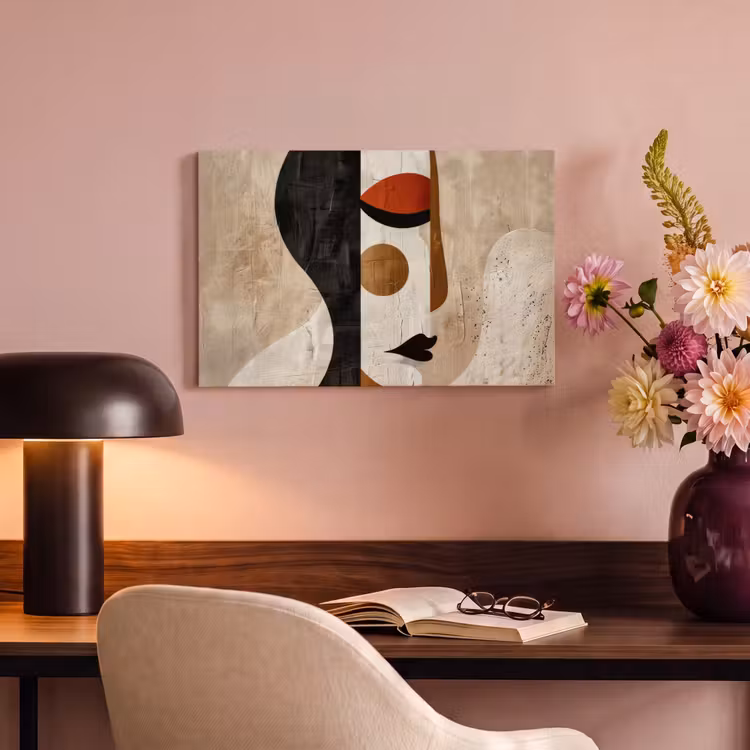 Canvas schilderij - Moderne kunst - Vrouw - Wit - Abstract — 4
