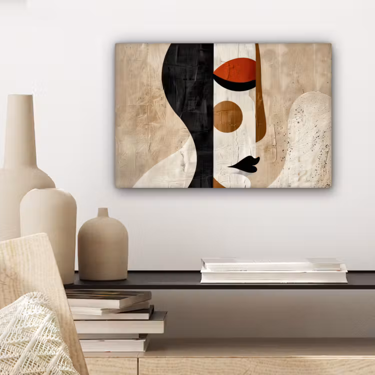 Canvas schilderij - Moderne kunst - Vrouw - Wit - Abstract — 5