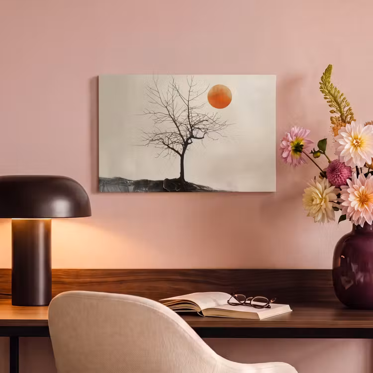 Canvas schilderij - Natuur - Zwart - Maan - Kunst - Modern — 4