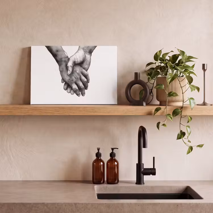 Canvas schilderij - Handen - Zwart - Modern - Kunst — 3