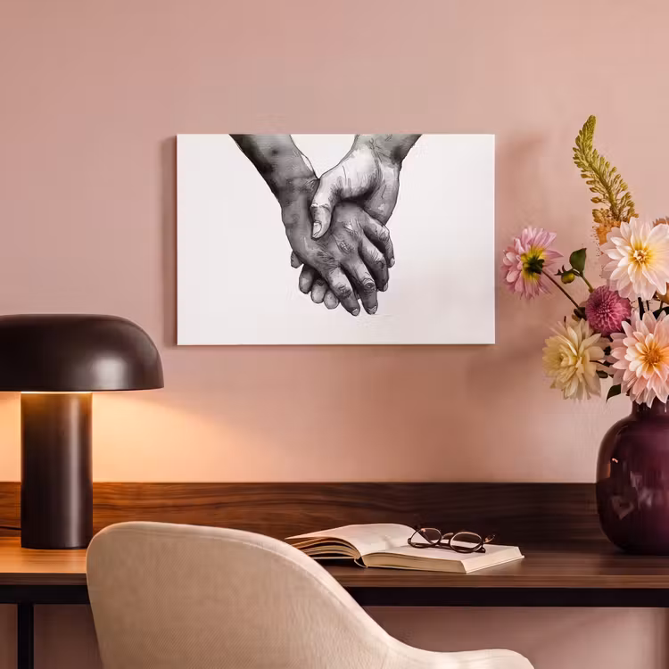 Canvas schilderij - Handen - Zwart - Modern - Kunst — 4