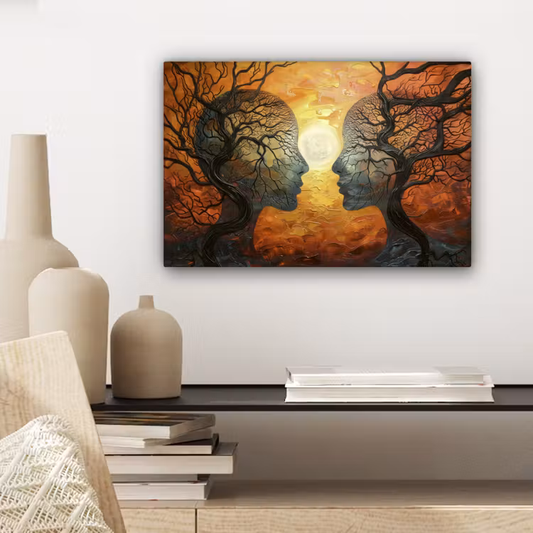 Canvas schilderij - Kunst - Mensen - Bomen - Abstract — 5