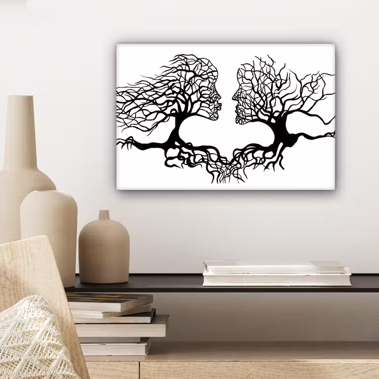 Canvas schilderij - Mensen - Bomen - Abstract - Modern - Kunst — 5