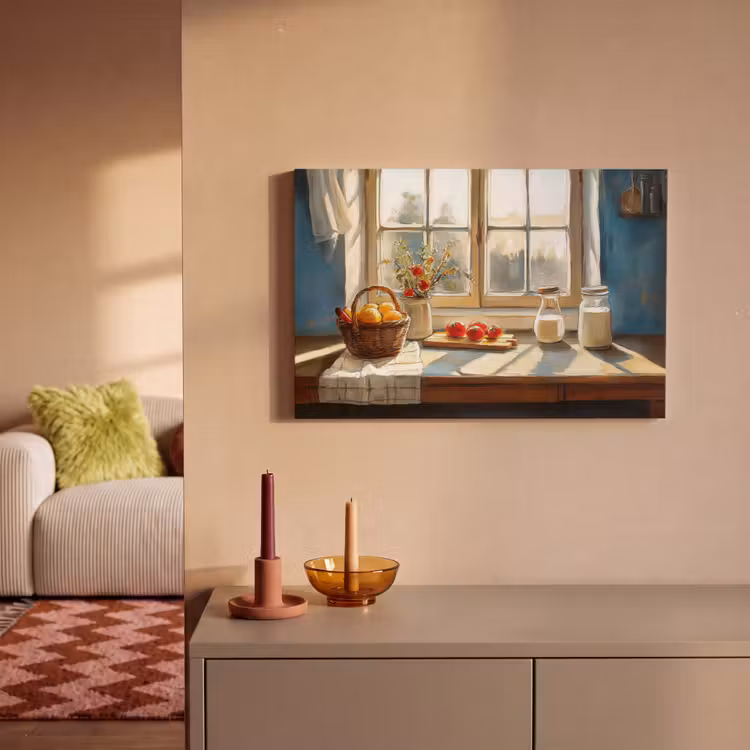 Canvas schilderij - Stilleven - Keuken - Doorkijk - Vintage — 2