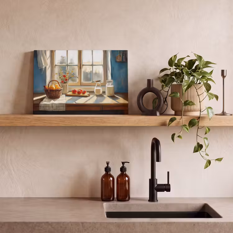 Canvas schilderij - Stilleven - Keuken - Doorkijk - Vintage — 3