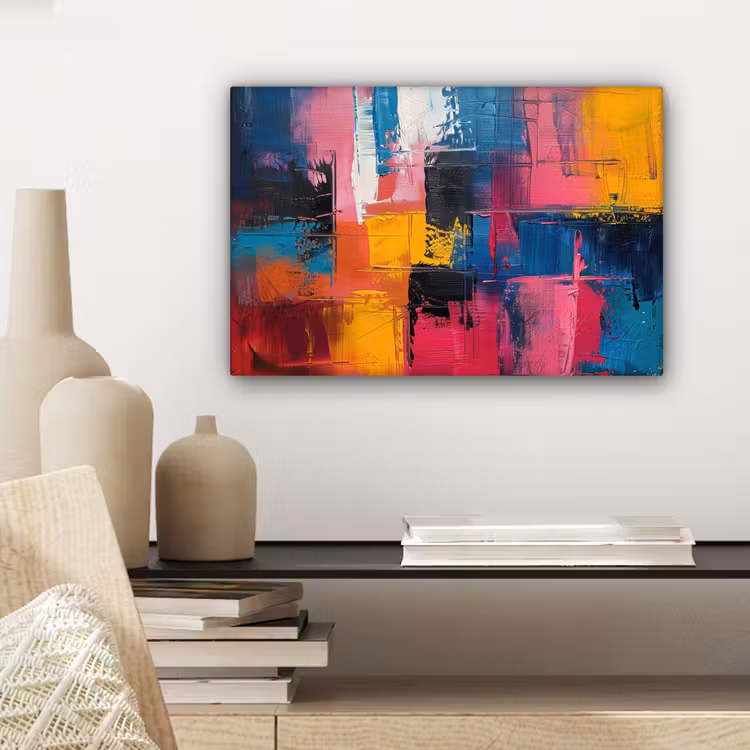 Canvas schilderij - Verflook - Kunst - Modern - Abstract — 5