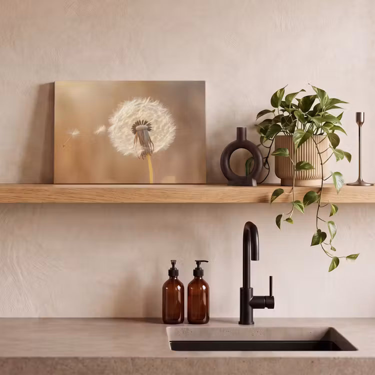 Canvas schilderij - Paardenbloem - Beige - Natuur - Bloem — 3