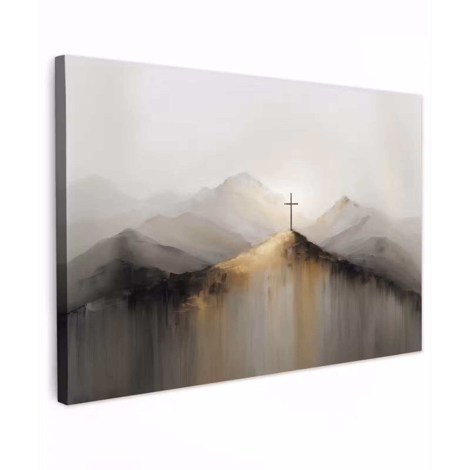 Canvas schilderij - Heuvels - Abstract - Kruis - Christendom — 1