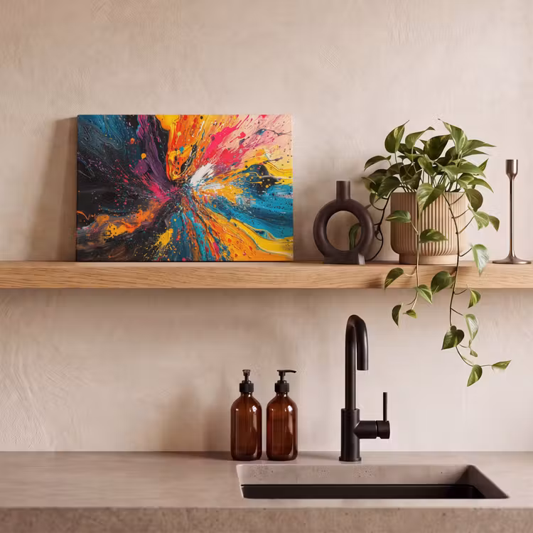 Canvas schilderij - Kleuren - Verf - Patroon — 3