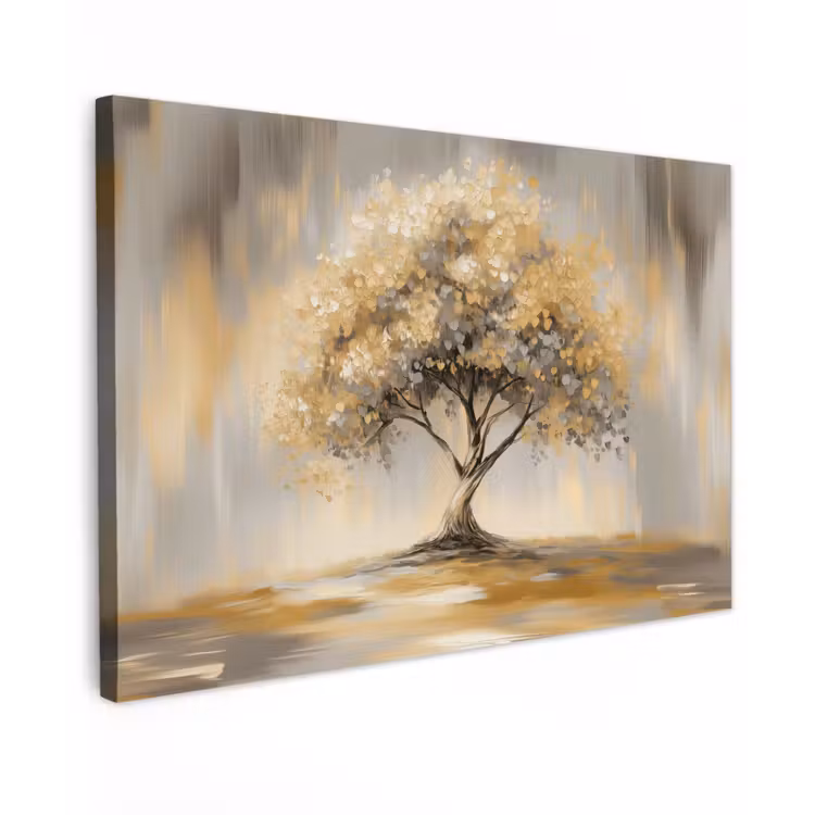 Canvas schilderij - Schilderij - Boom - Abstract - Bladeren — 1