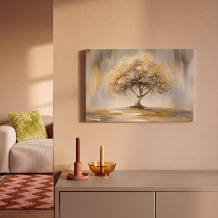 Canvas schilderij - Schilderij - Boom - Abstract - Bladeren — 2