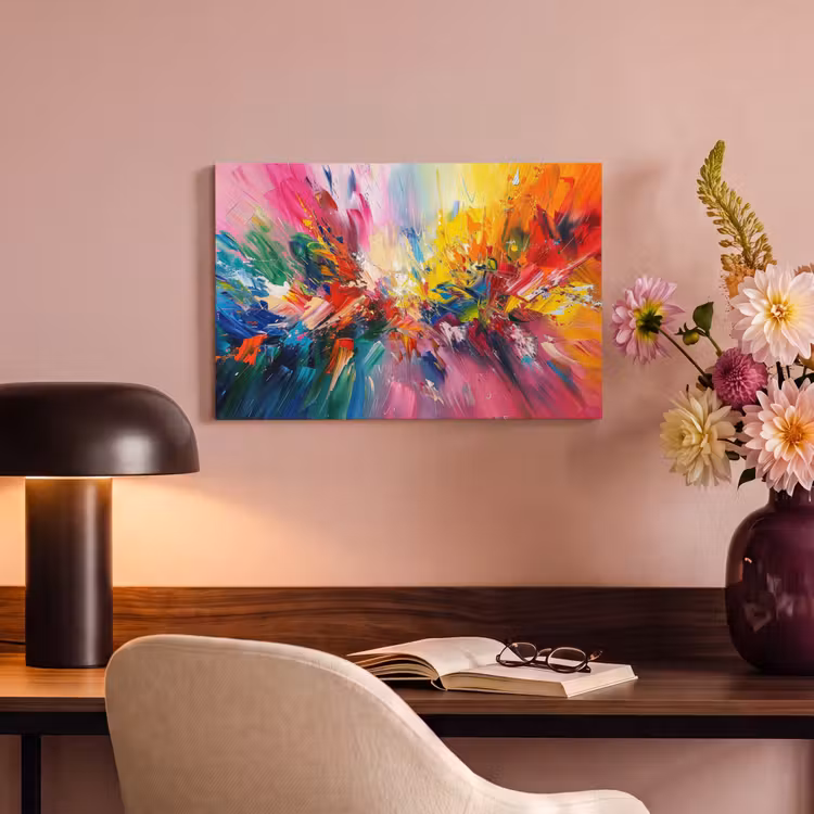 Canvas schilderij - Verf - Kleurrijk - Explosie — 4