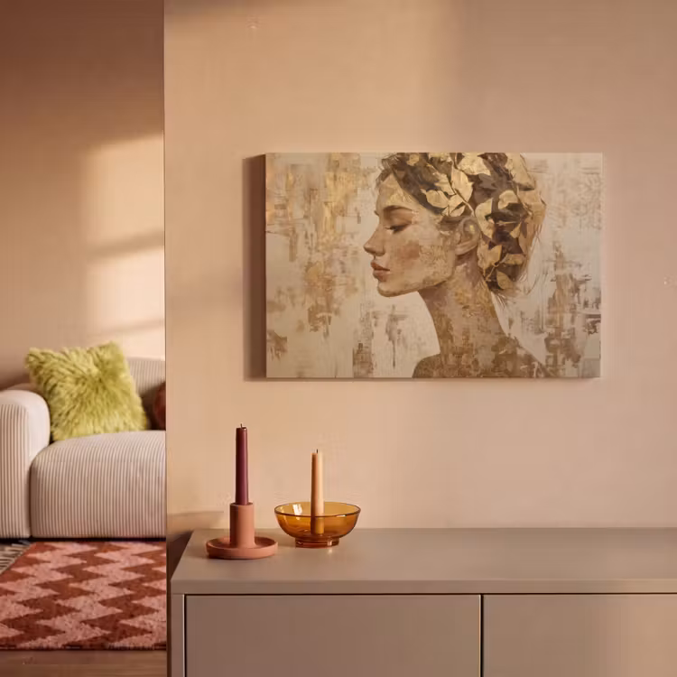 Canvas schilderij - Vrouw - Goud - Abstract - Textuur — 2