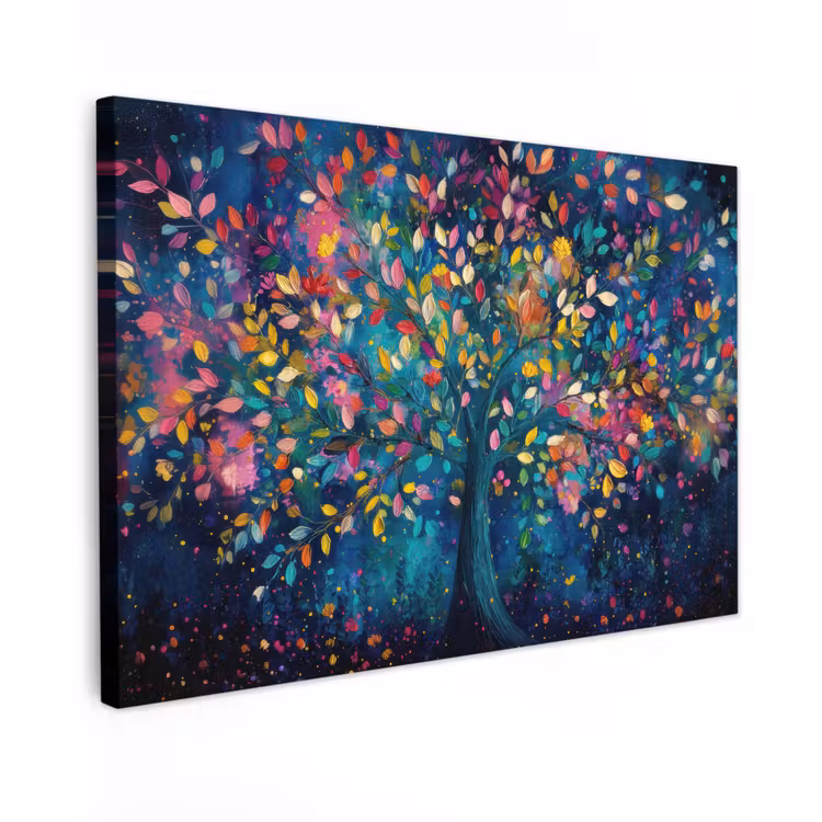 Canvas schilderij - Kleurrijk - Boom - Magisch - Abstract — 1