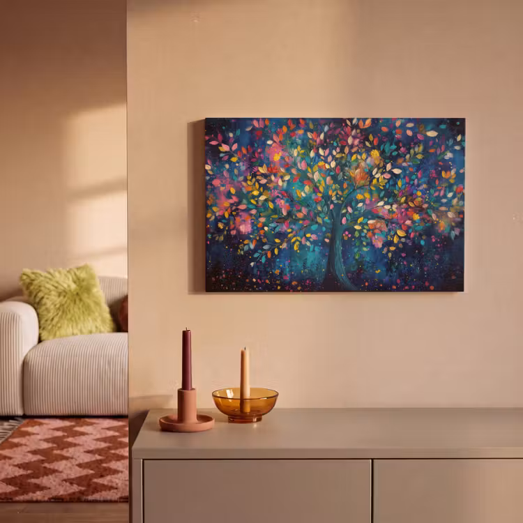 Canvas schilderij - Kleurrijk - Boom - Magisch - Abstract — 2