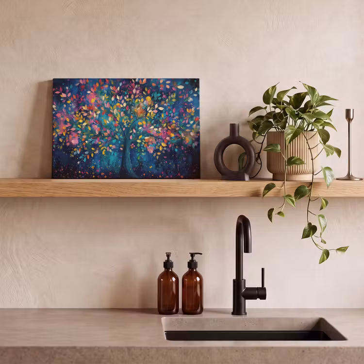 Canvas schilderij - Kleurrijk - Boom - Magisch - Abstract — 3
